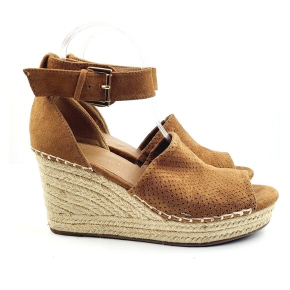 ALTAR’D STATE brown suede buckle espadrille wedge - Size‎ 8.5 - Picture 3 of 8